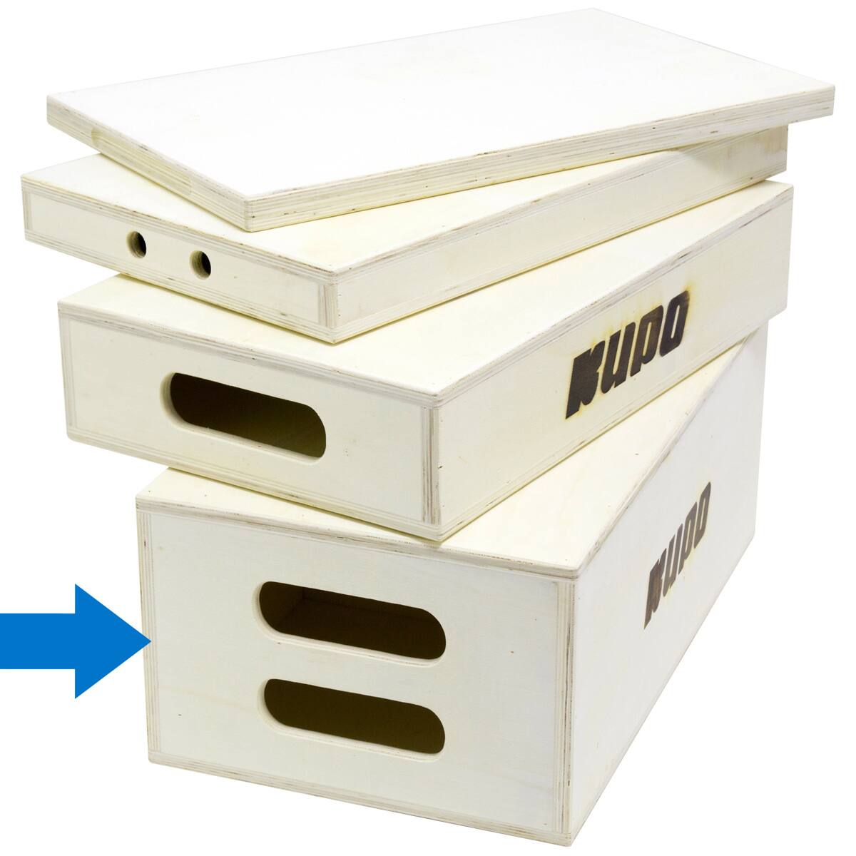 Alt View 3. Kupo - Kupo 20x12x8" Wooden Apple Box, Full, Natural.