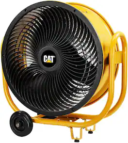 Caterpillar - CF-HVD-24AC-YW 24" High-Velocity Industrial Fan - 6500 CFM, 3-Speed, 360° Tilt (Yellow, 3-in-1)