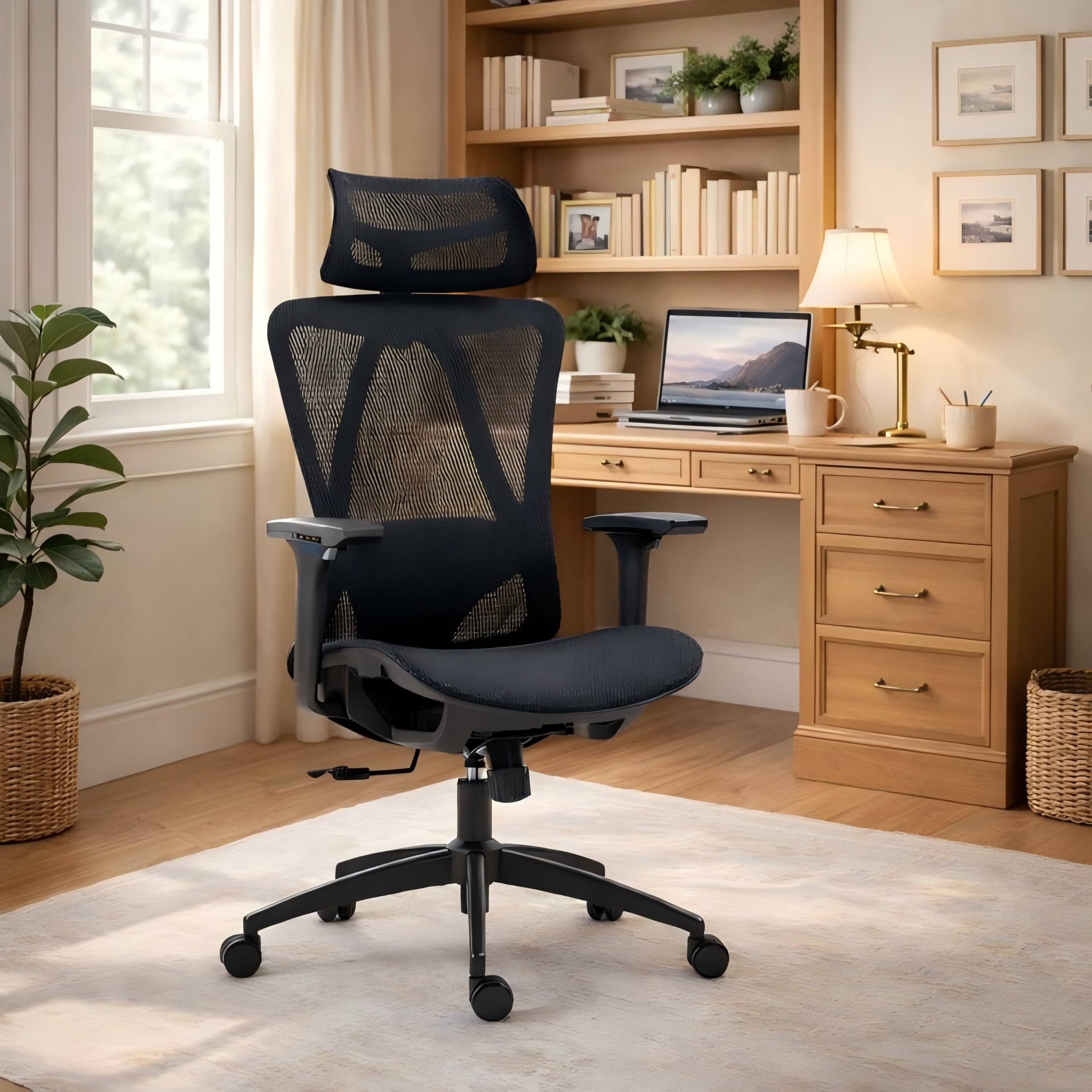 Alt View 2. Boyel Living - High Back Ergonomic Mesh Office Chair Black - Black.