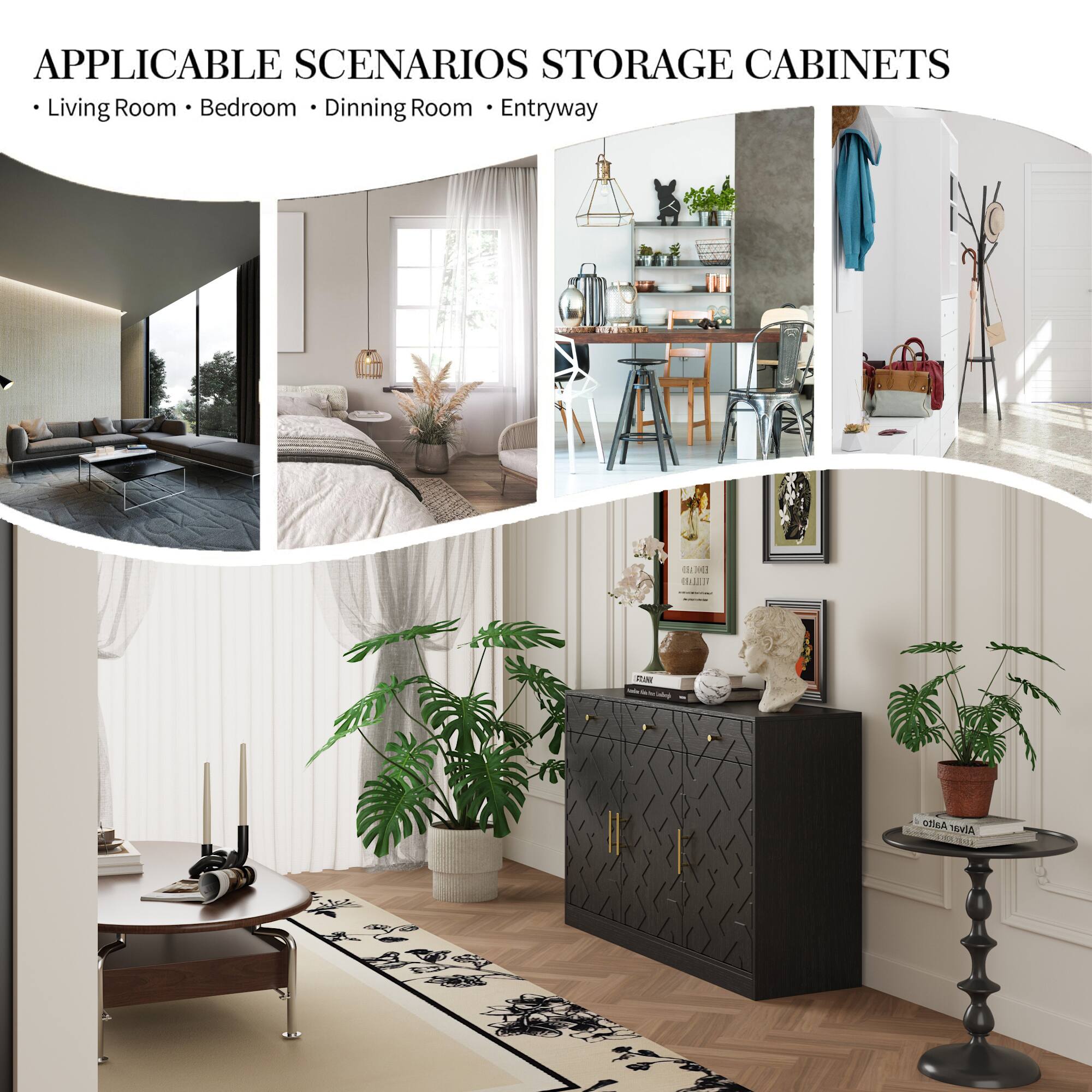 APPLICABLE SCENARIOS STORAGE CABINETS Living Room Bedroom Dining Room Entryway