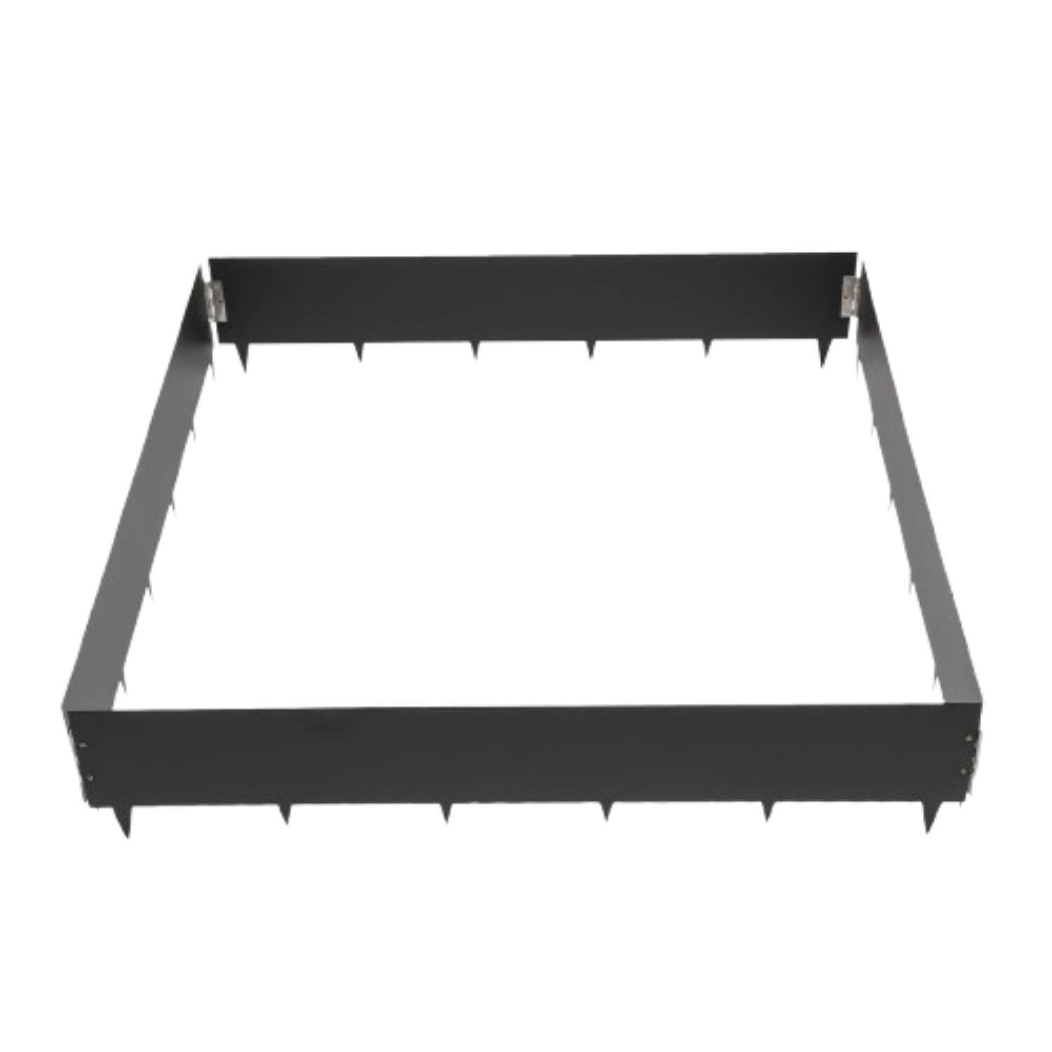 Front. Home Collection - 4pcs Steel Lawn Edging Garden Landscape Yard Border Barrier Decor - Black.