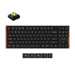 Keychron - K1 Ultra 8K 80% Ultra-Slim Wireless RGB Keyboard with Milk POM Banana Switch, Knob and ZMK/Built-in AI Launcher - Black