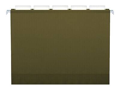 Alt View 1. Pendaflex - Reinforced Hanging File Folders, 5-Tab, 4" Expansion, Letter Size, Standard Green, 25/Box (PFX 04152x4) - Green.