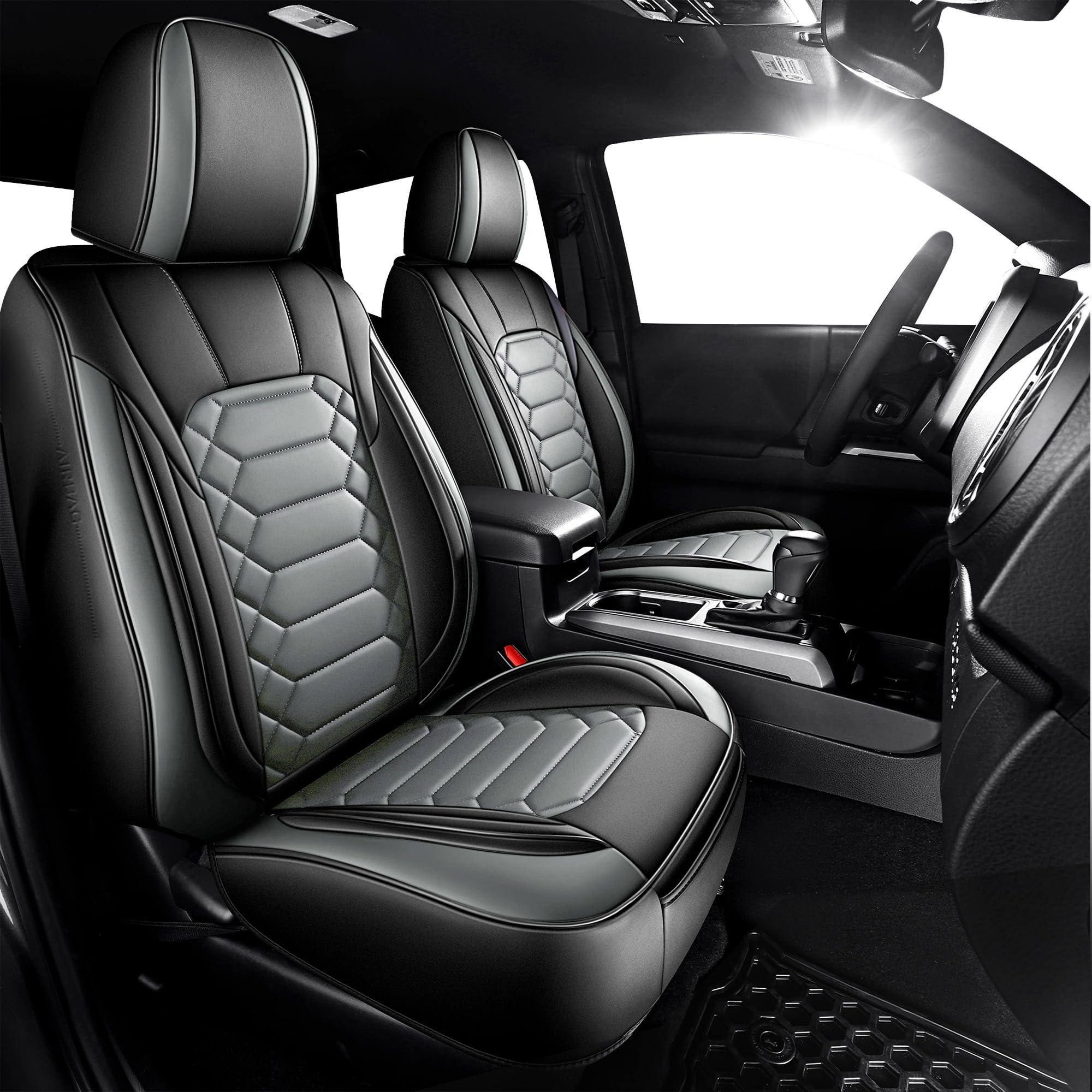 Front. Empire DigiLabs - Tacoma Seat Covers Custom Fit For Toyota Double Crew Cab Faux Leather Pickup Truck - Ottoman Covers 22"Wx22"Dx18"H.