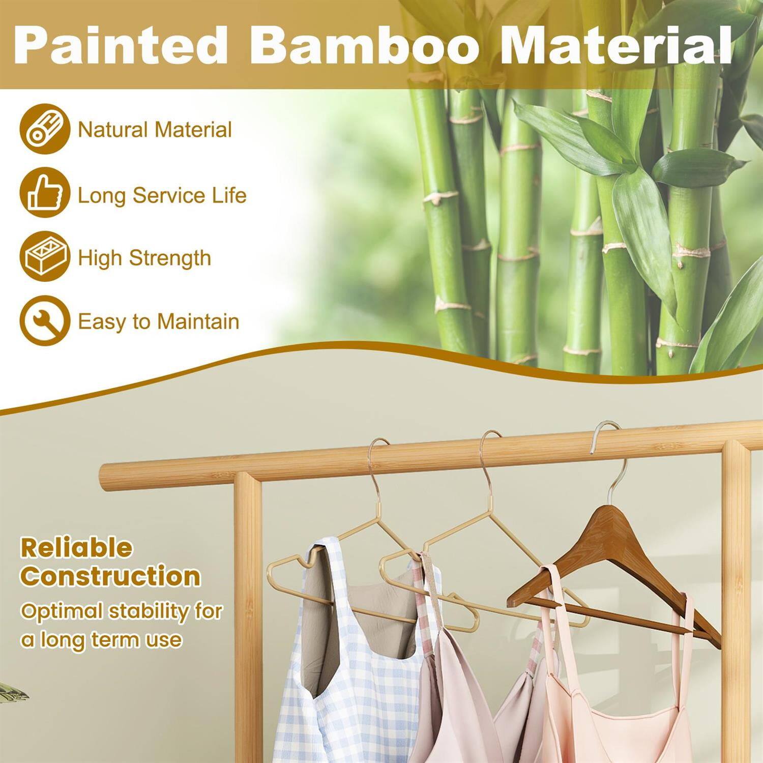 Painted Bamboo Material

- Natural Material
- Long Service Life
- High Strength
- Easy to Maintain

Reliable Construction

Optimal stability for a long term use