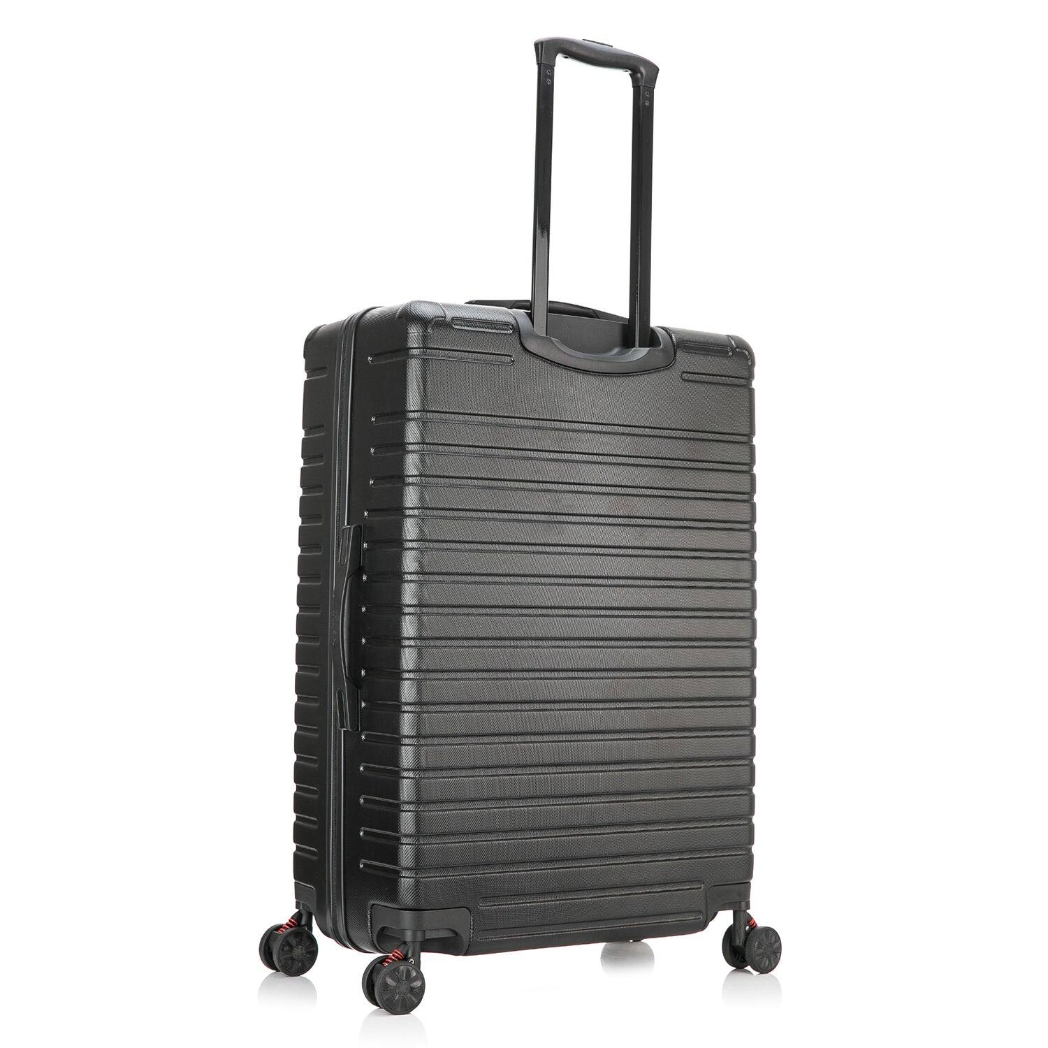 Alt View 1. InUSA - Deep lightweight hardside spinner 3 Piece Luggage Set  20"/24"/28" - BLACK.