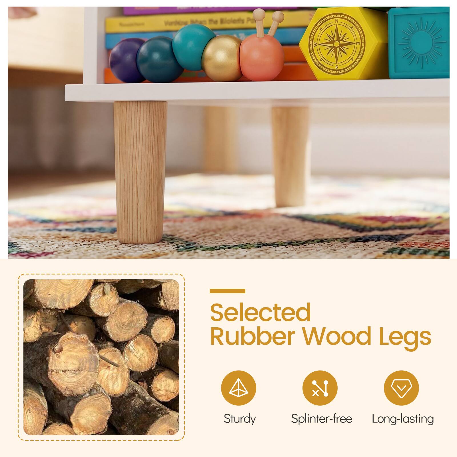 Selected Rubber Wood Legs

- Sturdy
- Splinter-free
- Long-lasting
