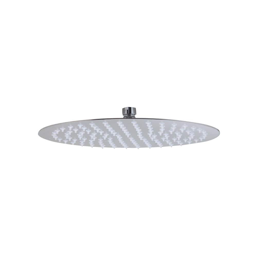 Alfi - Solid Brushed 12" Round Ultra Thin Rain Shower Head - Stainless Steel