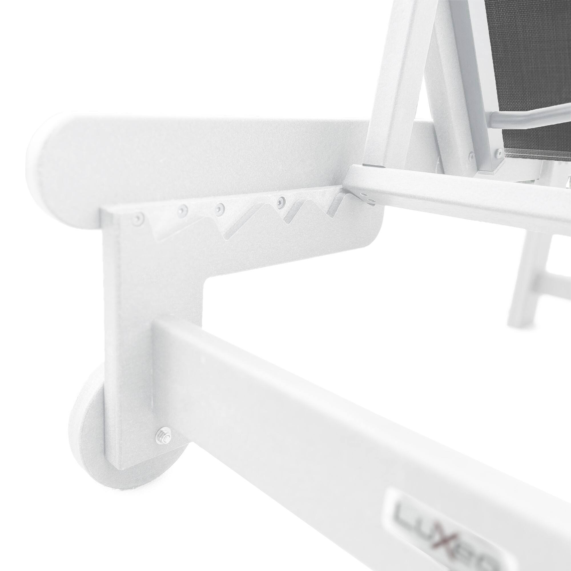 Alt View 2. LuXeo - Venice HDPE Chaise Lounge (Set of 4) - White.