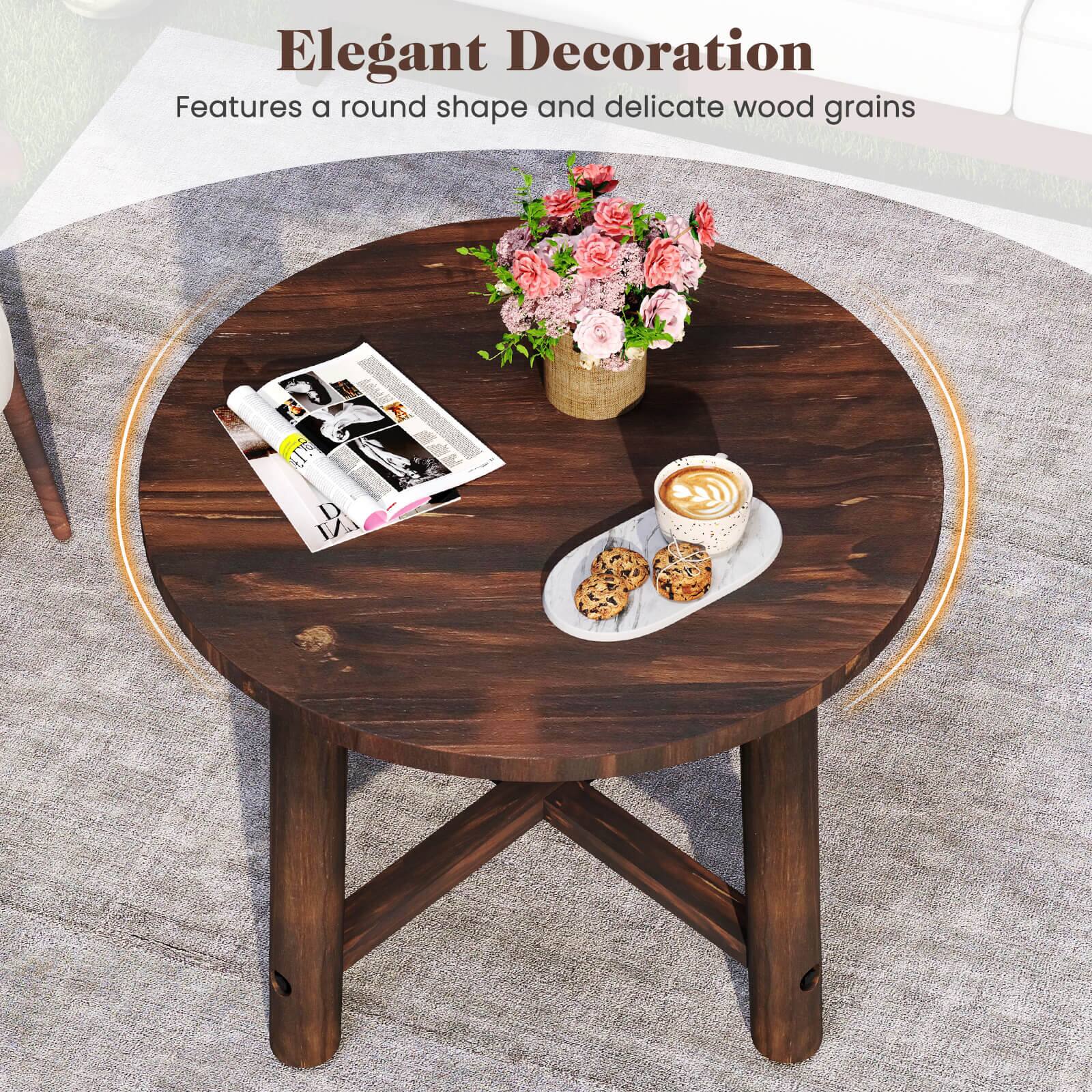 Elegant Decoration
Features a round shape and delicate wood grains