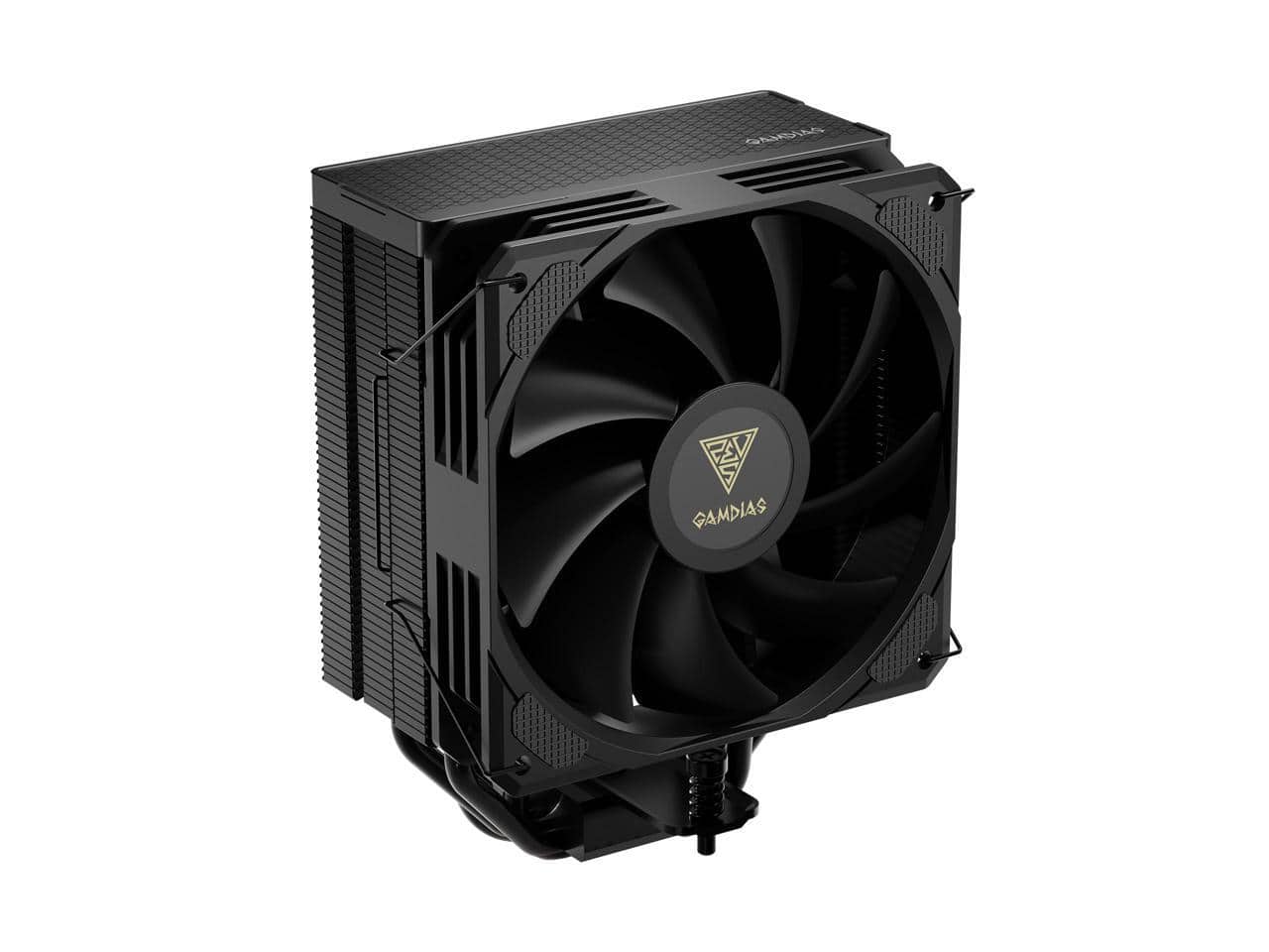 GAMDIAS - Boreas E2-410 CPU Cooler, 4 Cu Pipes, 120mm PWM Fan, Supports LGA/AM Sockets - Black