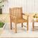 Back. Costway - 4 PCS Teak Wood Patio Dining Chair Outdoor Armchair with Slatted Seat & Solid Legs - Natural.