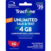 Tracfone - $20 Unlimited Talk & Text plus 4 GB of Data 30-Day - Prepaid Plan (Digital Delivery) [Digital] - Front_Zoom