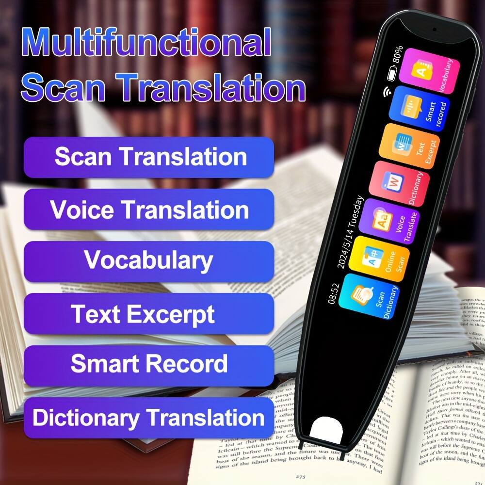 Multifunctional Scan Translation

- Scan Translation
- Voice Translation
- Vocabulary
- Text Excerpt
- Smart Record
- Dictionary Translation