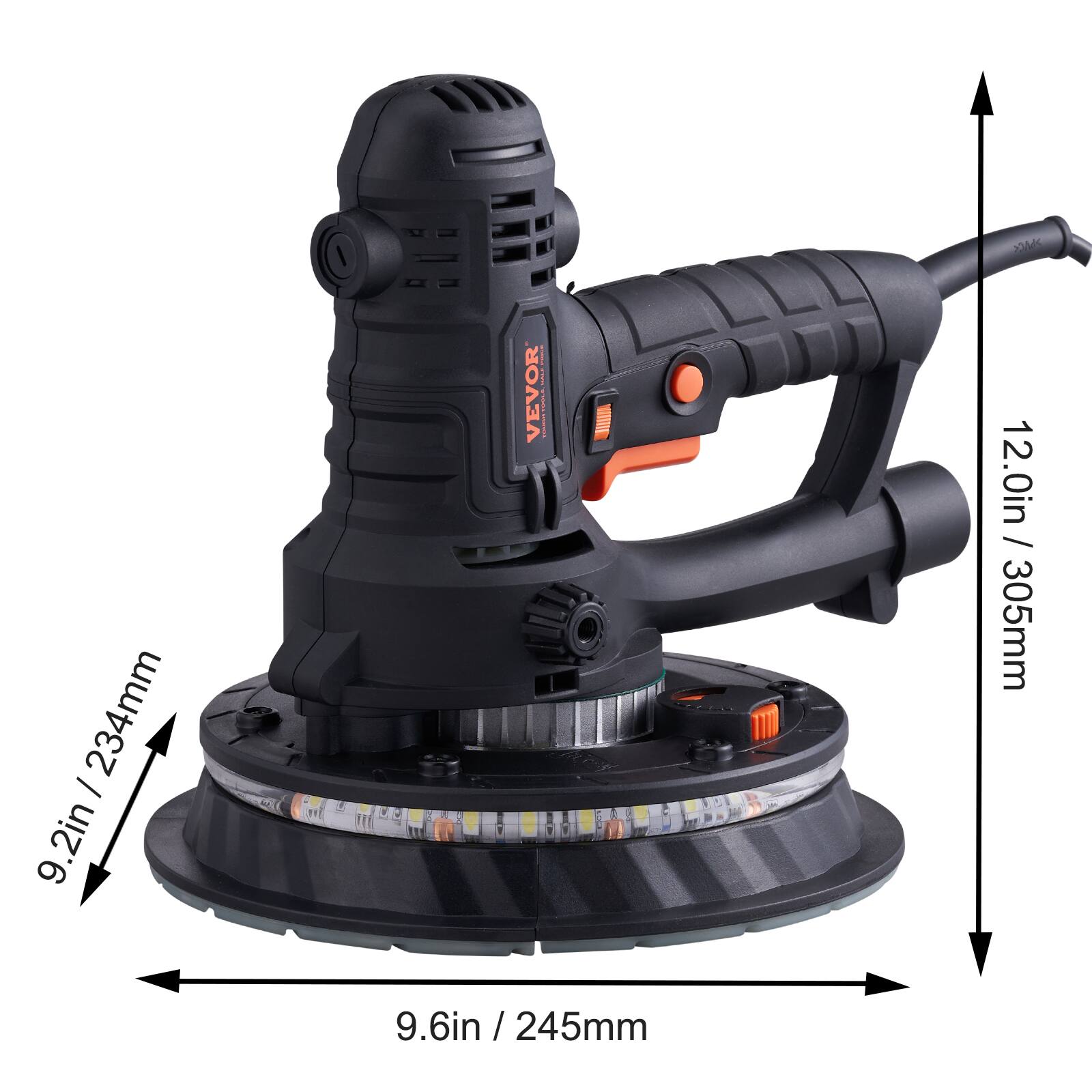 9.2in / 234mm  
9.6in / 245mm  
12.0in / 305mm