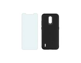 Verizon - Case and Blue Light Protector for Nokia 2 V Tella - Black