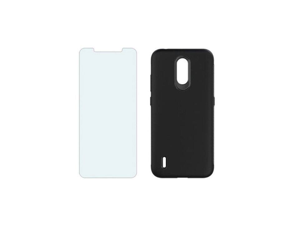 Front. Verizon - Verizon Case and Blue Light Protector for Nokia 2 V Tella Black - Black.