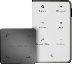 Ledger - Stax Crypto Hardware Wallet with Folio and Recovery Key - Curved E Ink Touch Screen - Bluetooth - Dark Gray - Front_Zoom