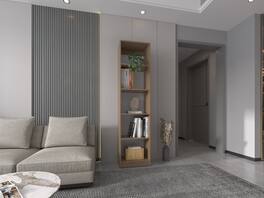 Depot Eshop - Vinton XS Bookcase Compact Bookshelf with Multiple Shelves - Natural Oak / White