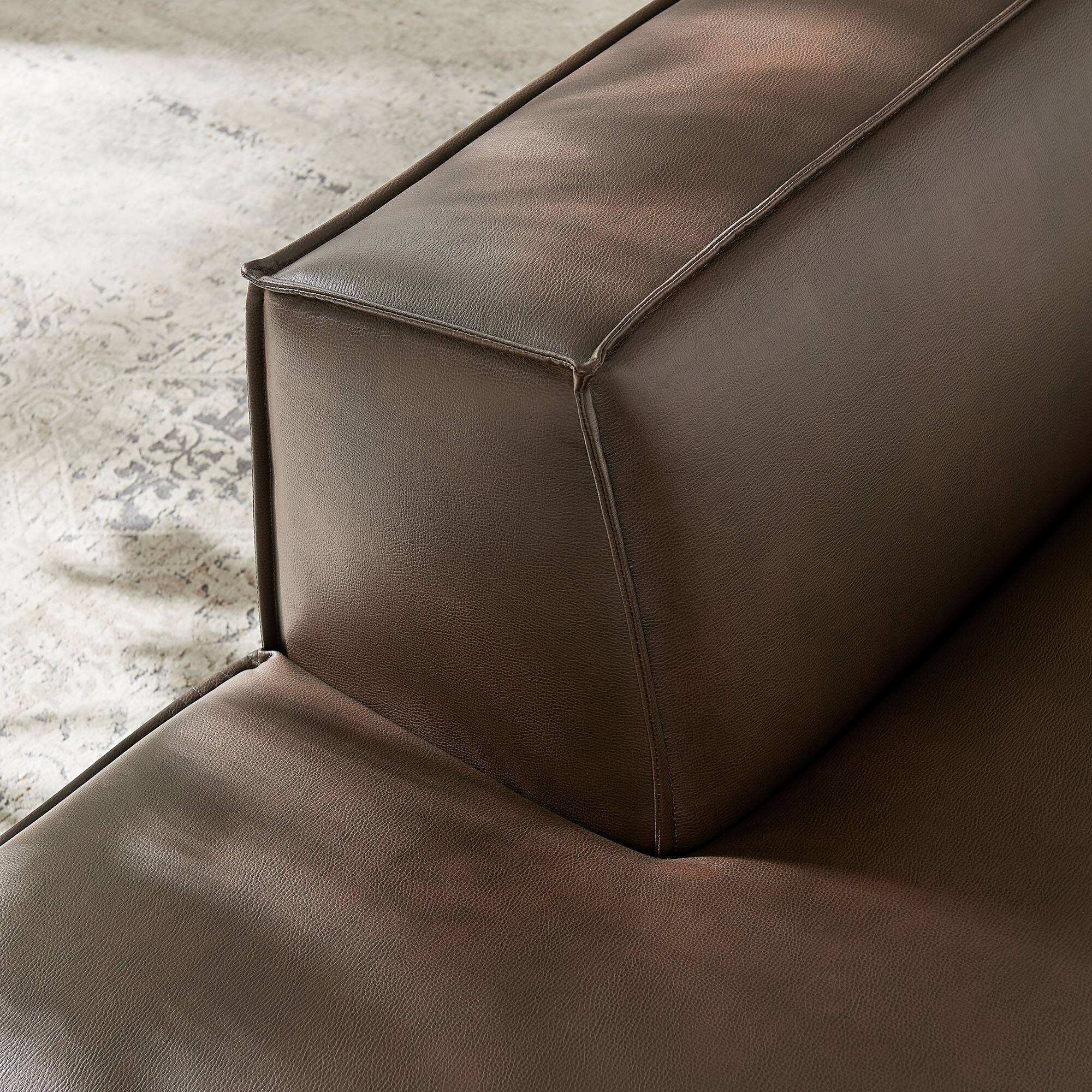 Alt View 8. Modway - Restore Vegan Leather Left-Facing Armless Modular Chaise by Modway - Espresso.