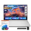 14.5" 120Hz 1920x1200
Copilot Key Backlit Keyboard
Intel Core Ultra 7
WiFi 7
Fingerprint Reader
1080p Camera
16GB RAM 512GB SSD 1TB Docking
Microsoft Windows 11 Pro