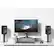 Alt View 6. Kanto - 9" Universal Desktop Speaker Stands with Cable Management, Pair - Black.