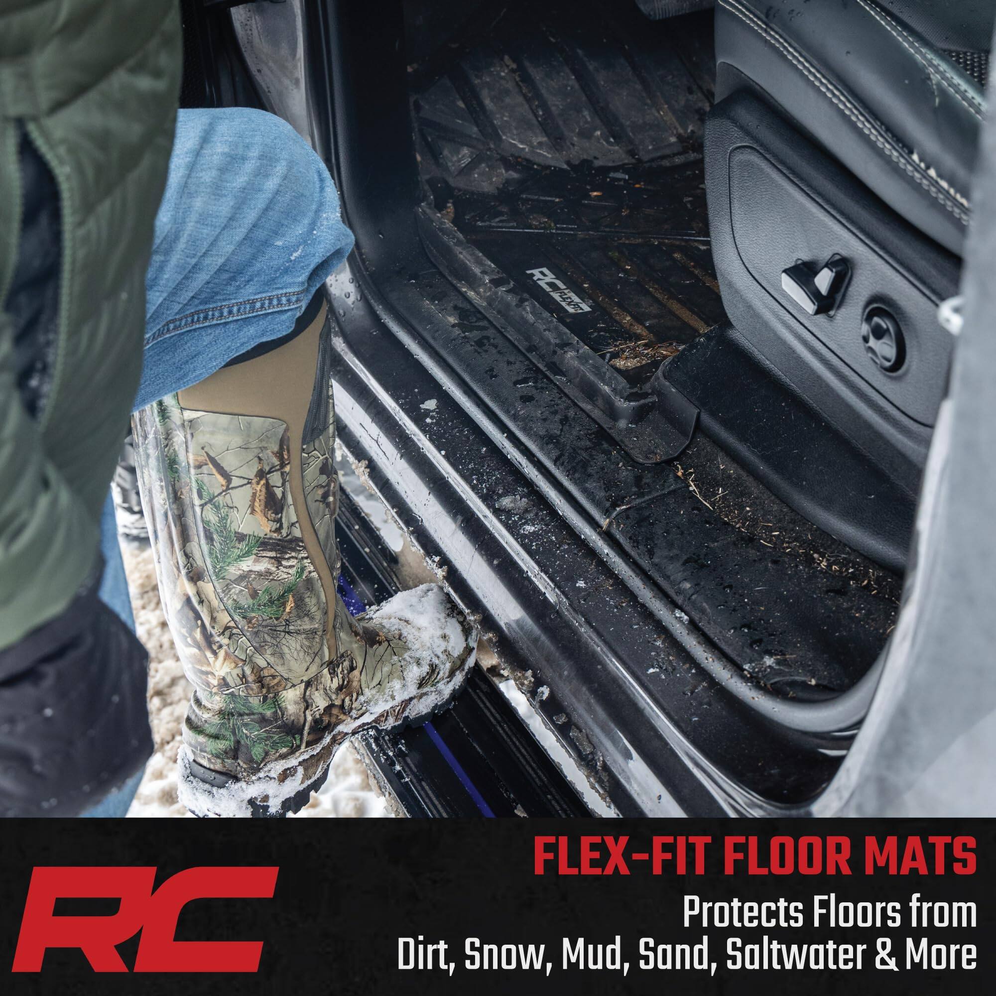 RCH FLEX-FIT FLOOR MATS  
Protects Floors from Dirt, Snow, Mud, Sand, Saltwater & More