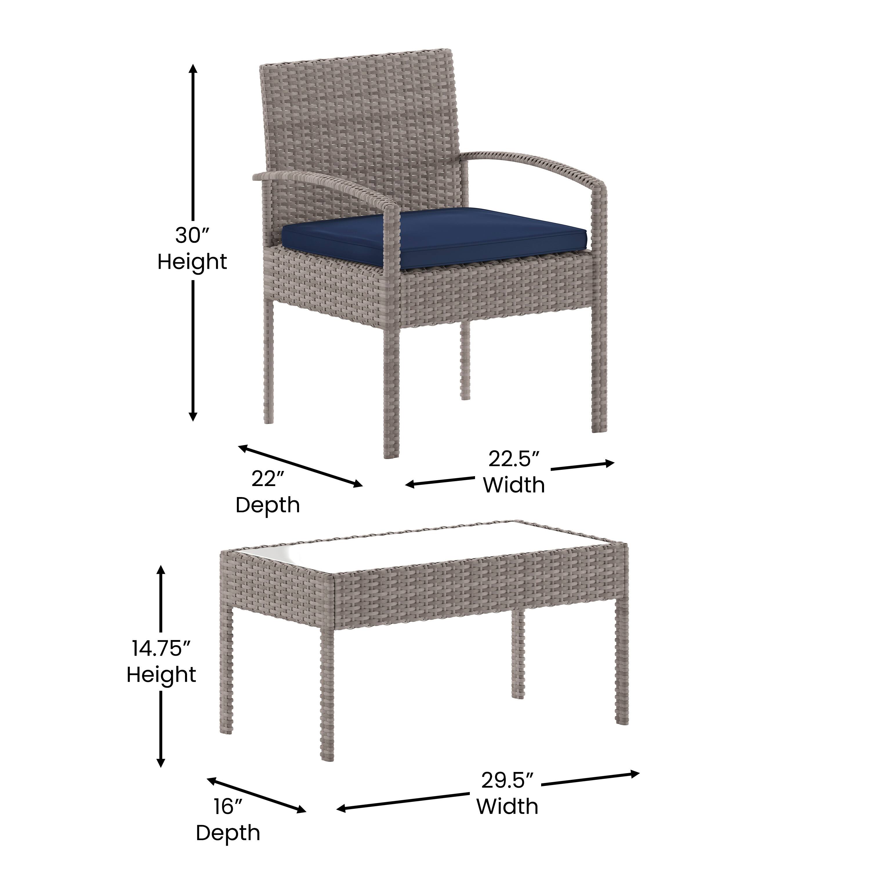 30" Height  
22" Depth  
22.5" Width  

14.75" Height  
16" Depth  
29.5" Width