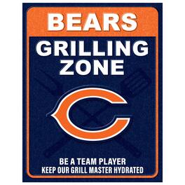 Fan Creations - Chicago Bears 13" x 20" Grill Zone Metal Sign - Multicolor