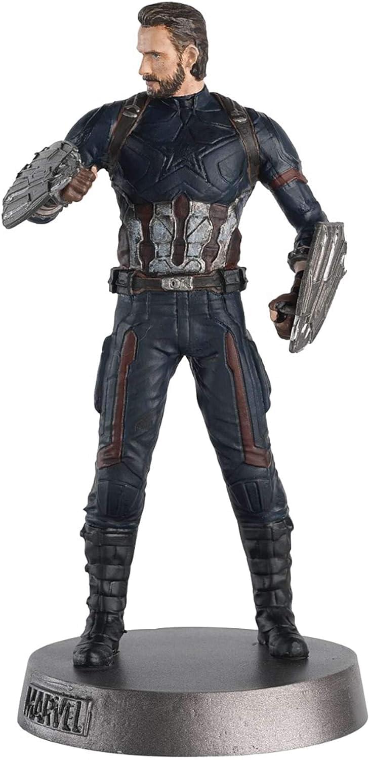 Alt View 1. Marvel - Eaglemoss Marvel Heavyweights 1:18 Metal Statue | Captain America - Blue.