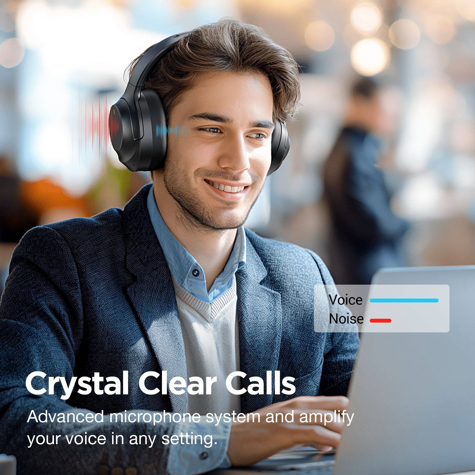 Crystal Clear Calls  
Advanced microphone system and amplify your voice in any setting.