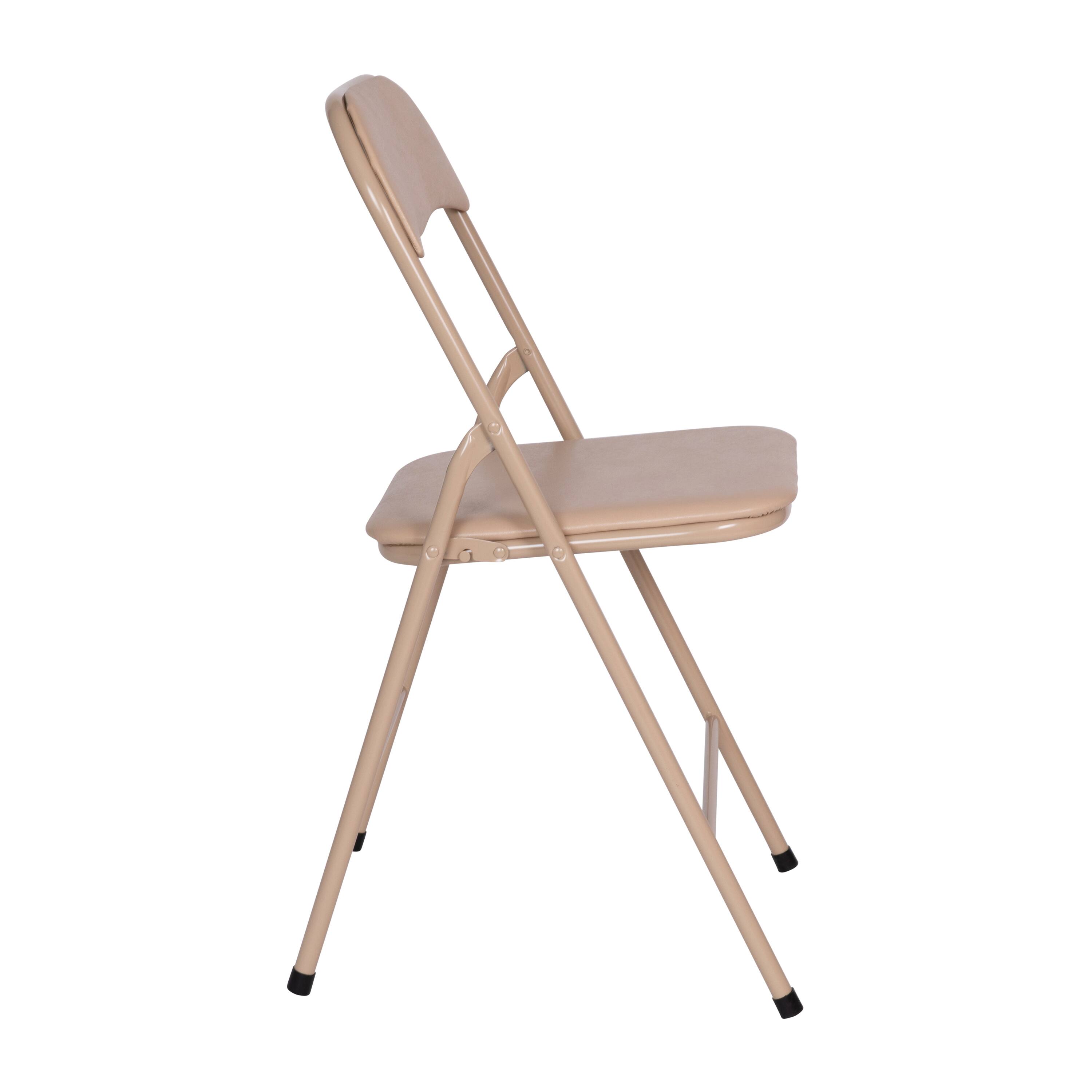 Alt View 7. Emma + Oliver - 5 Piece Folding Card Table and Chair Set - Tan.
