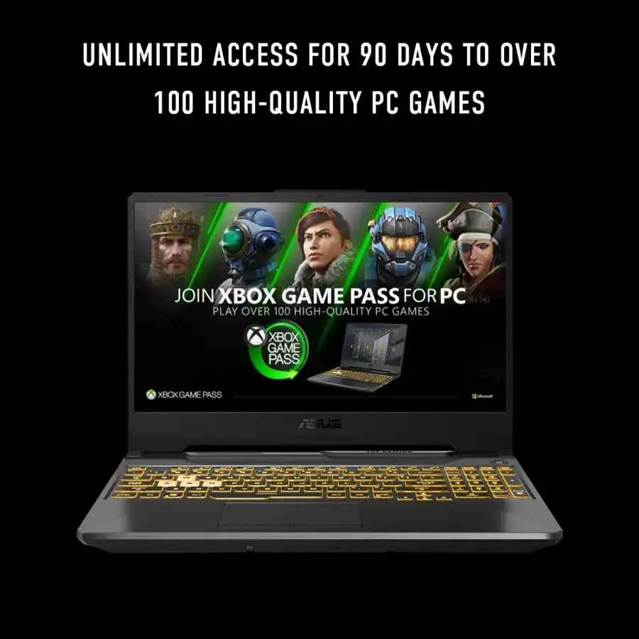 UNLIMITED ACCESS FOR 90 DAYS TO OVER 100 HIGH-QUALITY PC GAMES JOIN XBOX GAME PASS FOR PC (BETA) PLAY OVER 100 HIGH-QUALITY PC GAMES XBOX GAME PASS - ASUS