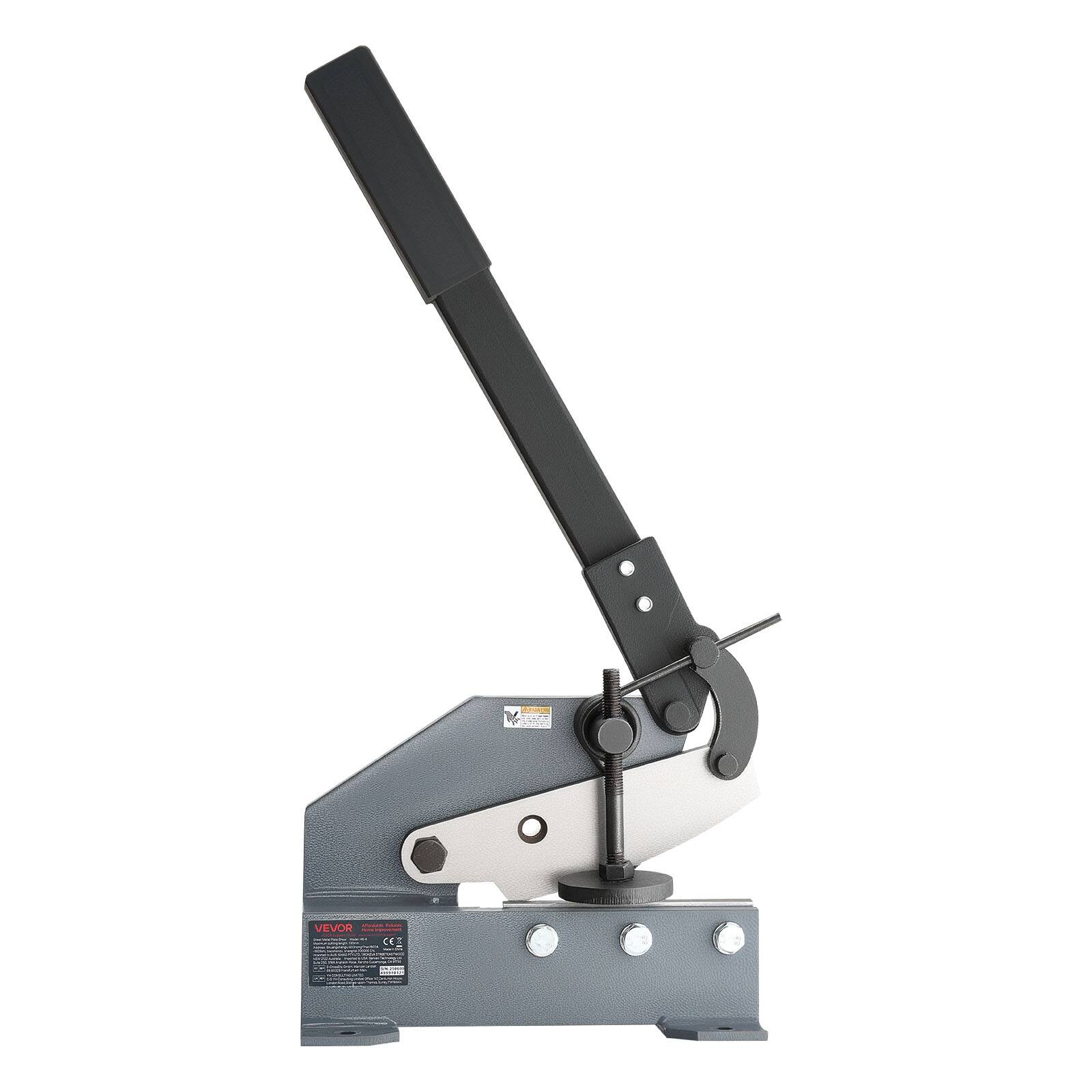 Alt View 5. VEVOR - Sheet Metal Shear,6in Manual Hand Plate Shear,Heavy Duty Mounting Type Sheet Cutter with Solid Steel Frame - Gray.