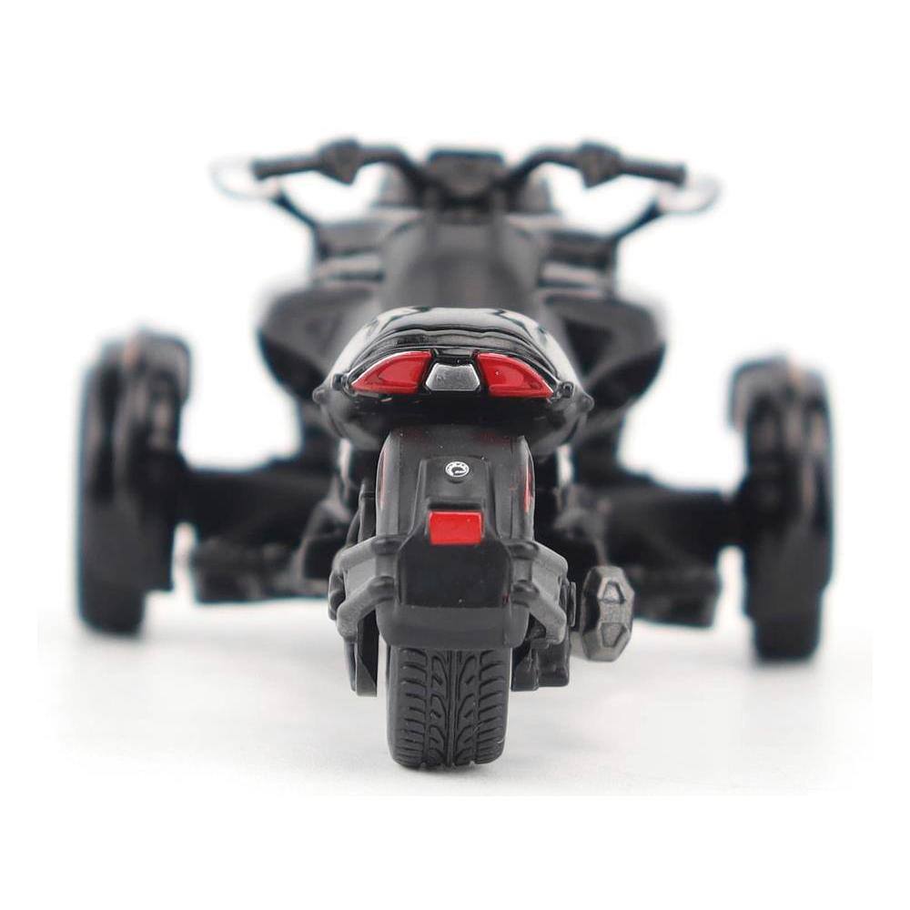 Alt View 1. BRP Models - Can-Am Spyder F3 3-Wheel Motorcycle Steel Black Metallic 1/32 Diecast Model by BRP Models - Black.