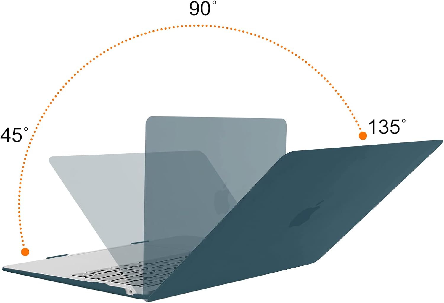 Back. mosiso - Case for MacBook Air 13 inch A2337 M1 A2179 A1932 with Touch ID 2018-2022 - Teal Green.