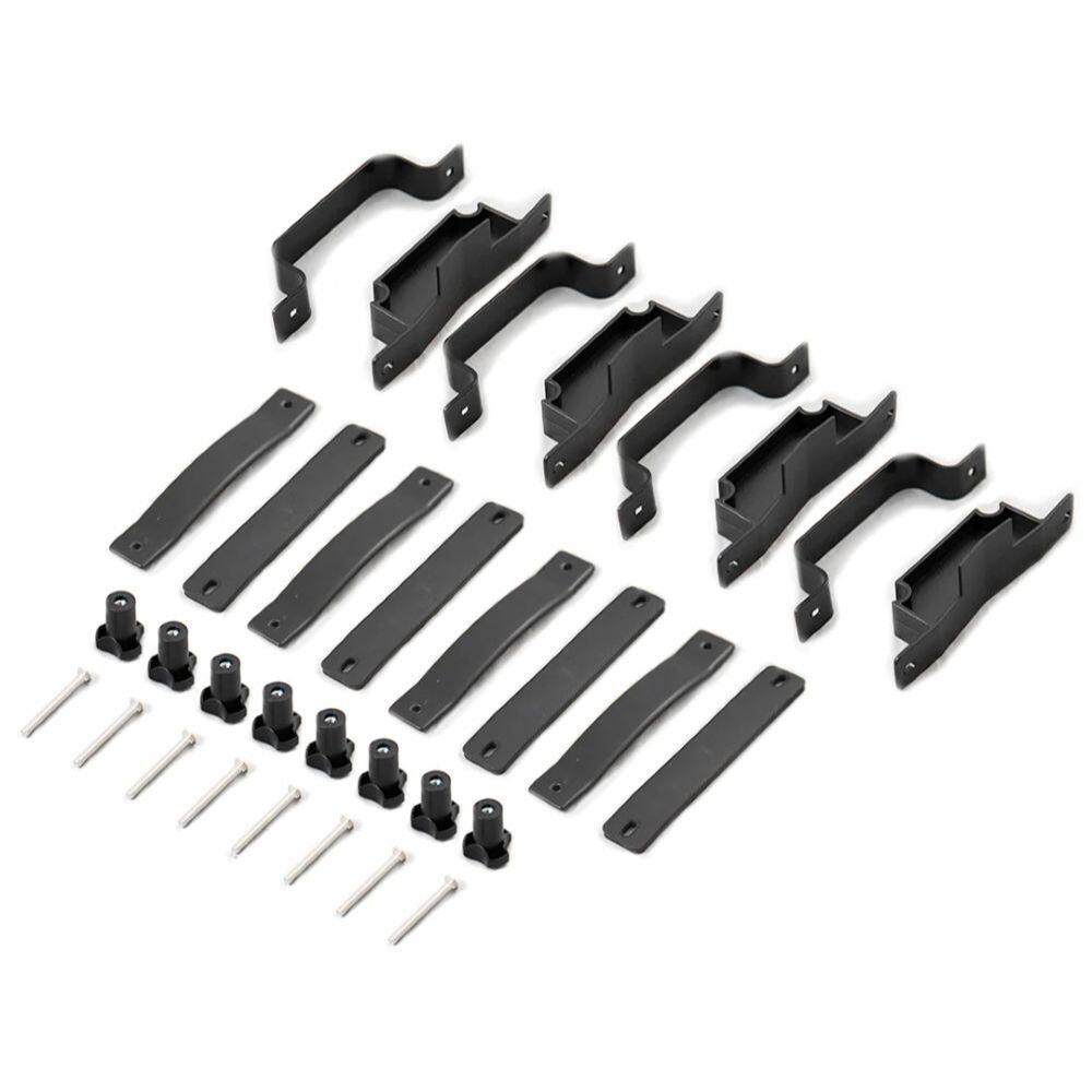 Front. Saris - MHS Cargo Roof Attachment Kit - Roof Rack Adapter for MHS Cargo Basket System Accessory - Carbon Black.