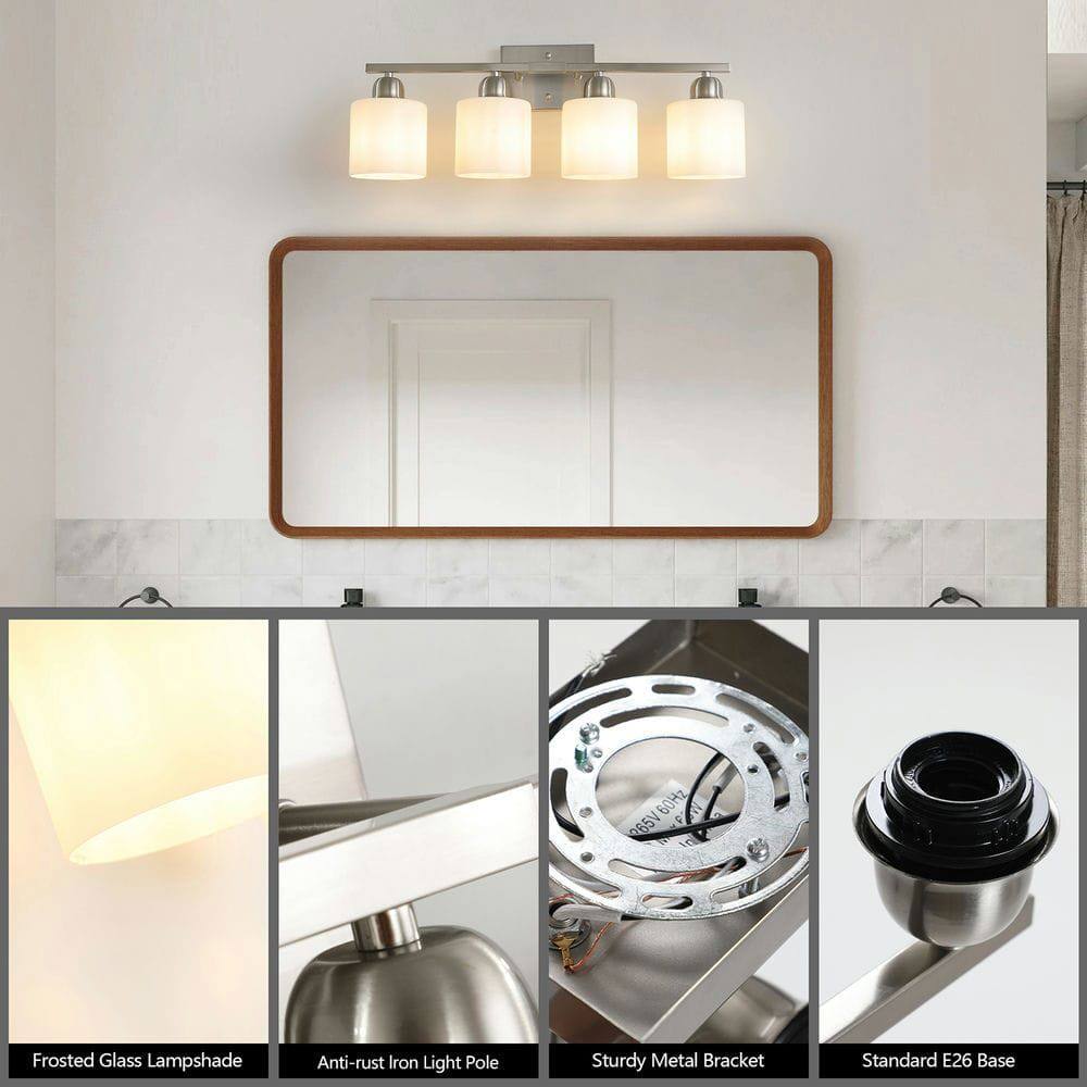 265V 60Hz  
Frosted Glass Lampshade  
Anti-rust Iron Light Pole  
Sturdy Metal Bracket  
Standard E26 Base