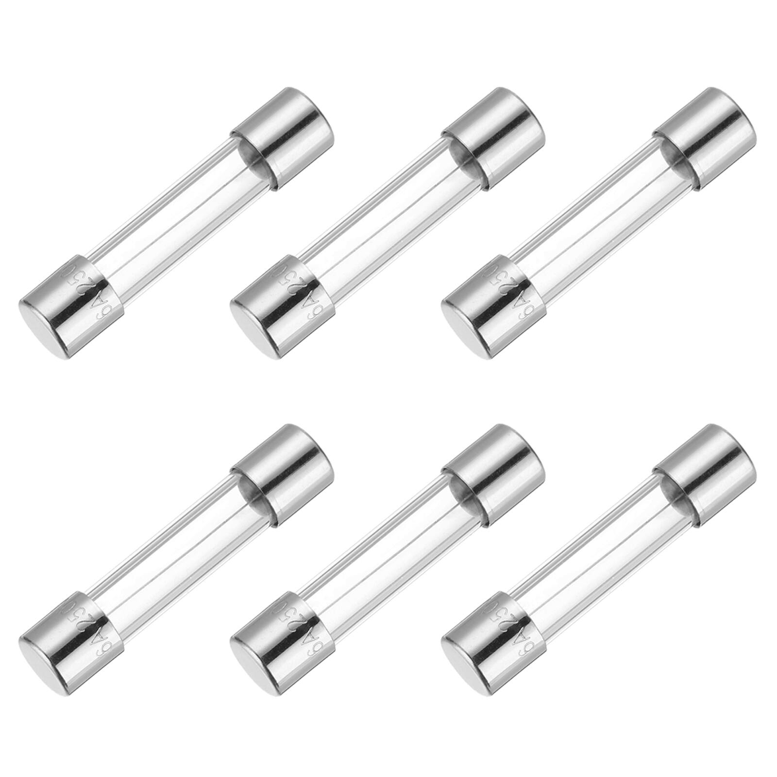 Unique Bargains - 6A 250V 5x20mm Time Delay Glass Fuse UL Listed Slow Blow Fuse for Home Appliances 6pcs