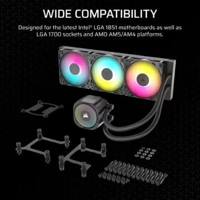 CORSAIR NAUTILUS 360 ARGB Liquid CPU Cooler with RS120 ARGB CORSAIR NAUTILUS 360 ARGB Liquid CPU Cooler with RS120 ARGB