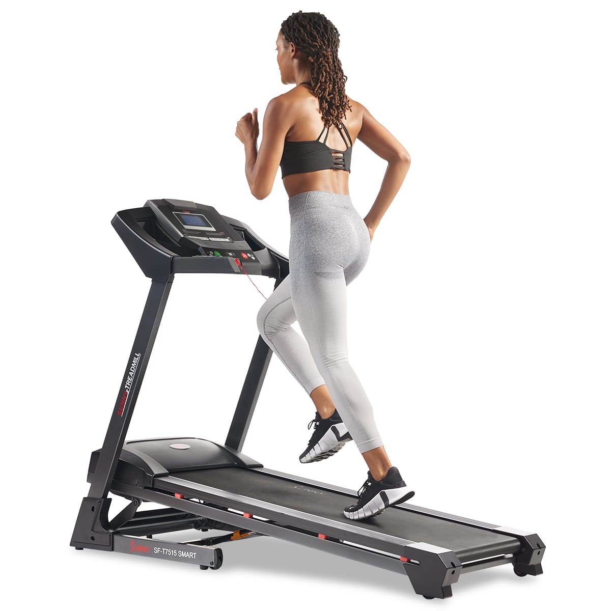 Sunny Health & Fitness - Premium Auto Incline Smart Treadmill - Dark grey