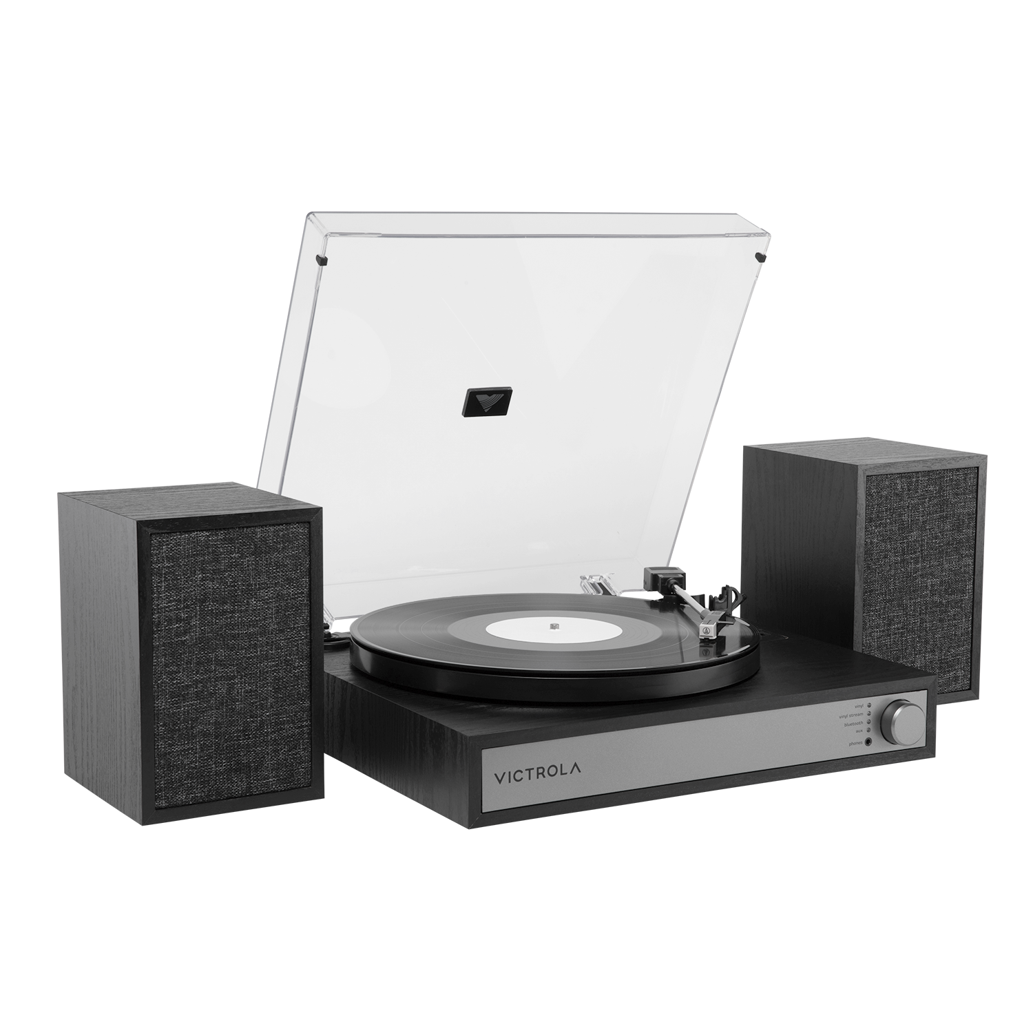Alt View 1. Victrola - Victrola Harmony Bluetooth Turntable System with Speakers - Black.