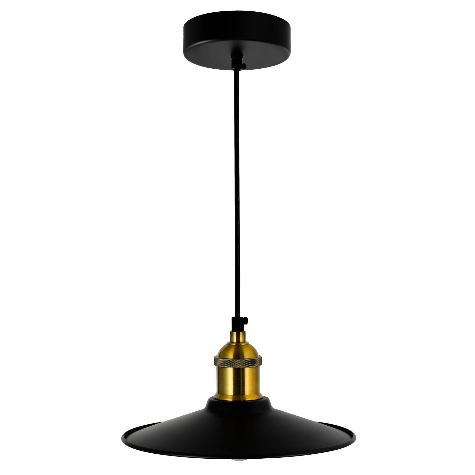 Angle. CWI Lighting - Brave 1 Light Black Mini Pendant - Black.