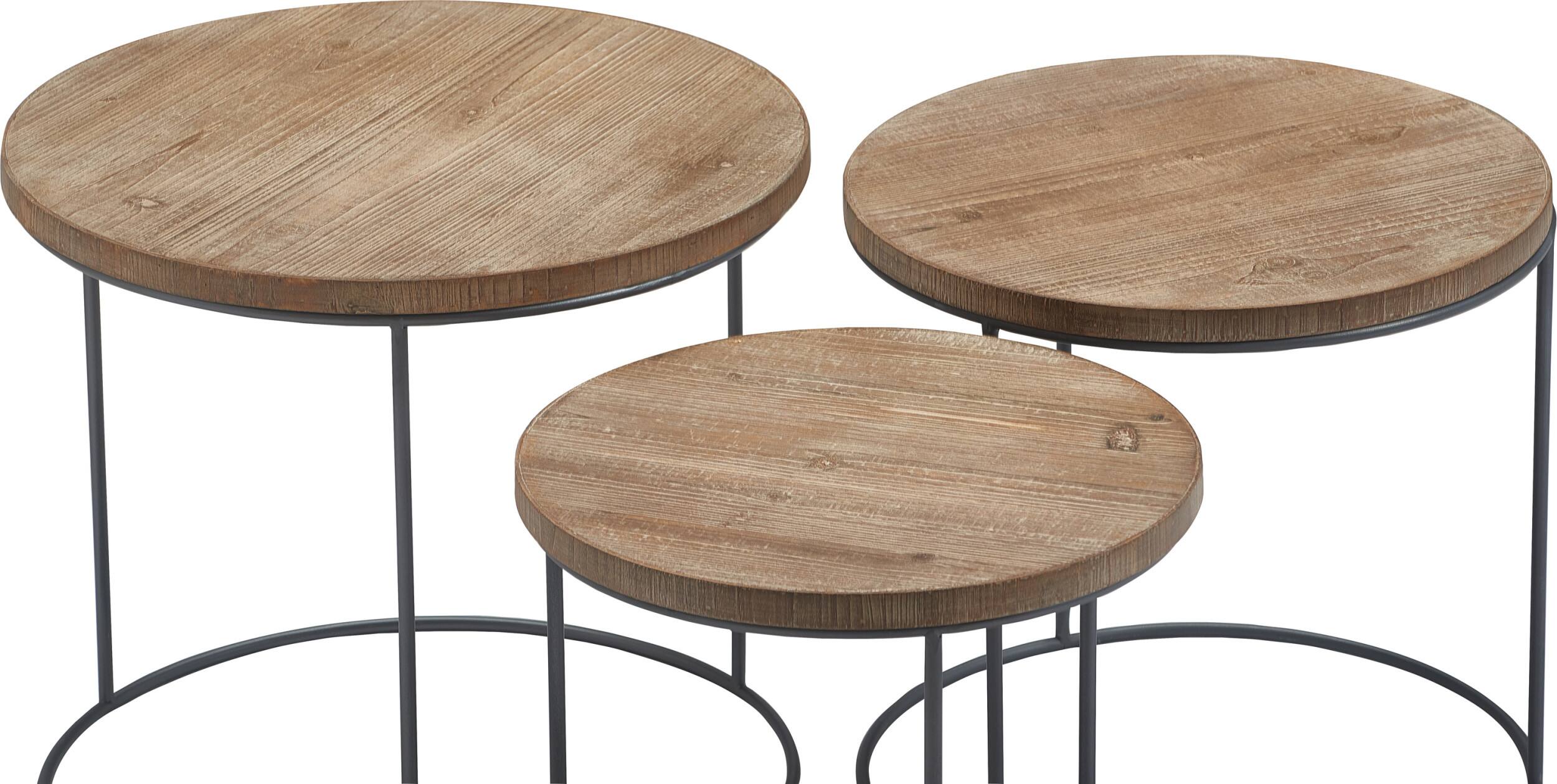 Alt View 11. Tommy Hilfiger - Berkshire Nesting Side Tables, Set of 3 - Distressed Wood.