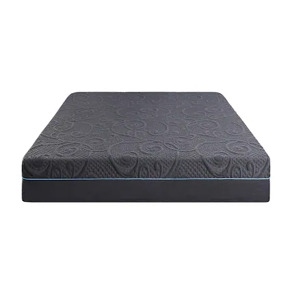 Front. TinyHomie - 11-inch Eastern King Bed Mattress Gel-Infused Memory Foam Hybrid Mattress Dark Gray Mattress in a Box - Dark Gray.