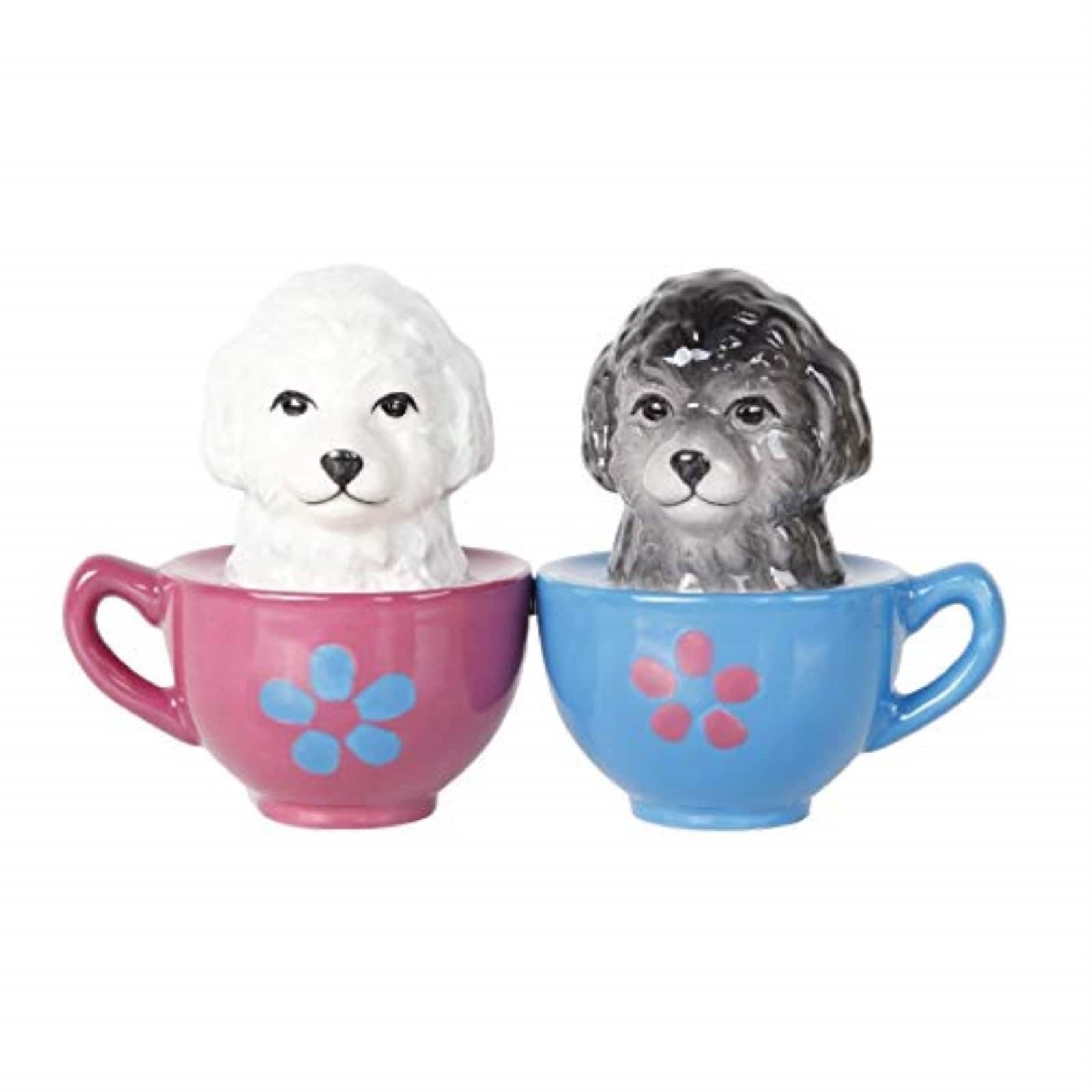 Pacific Trading - Adorable Maltese Puppies in Tea Cup Ceramic Magnetic Salt and Pepper Shaker Set Cute Dog Puppy - Multicolor price history on PriceWatchPro