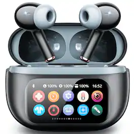 VEAT00L - VEATOOL Wireless Earbuds with Smart Touch Control, ANC+ENC Noise Cancellation, 40H Stereo Deep Bass - Black