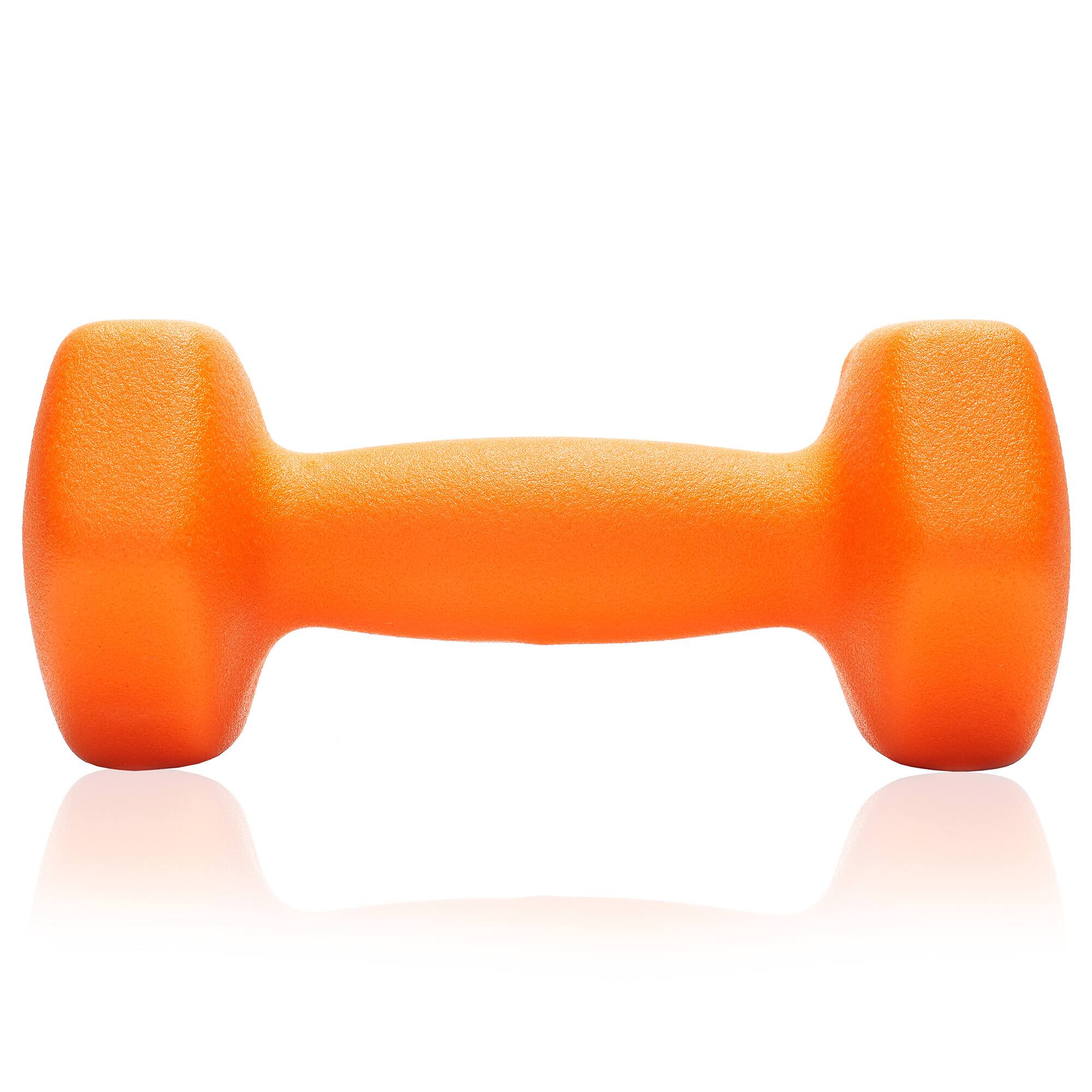 Alt View 1. Philosophy Gym - Neoprene Dumbbell Hexagon Hand Weights - Set of 2 - Strength Training - Orange.