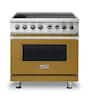 Front. Viking - 5 Series 5.6 Cu. Ft. Freestanding Electric Induction Range - Golden Hour.