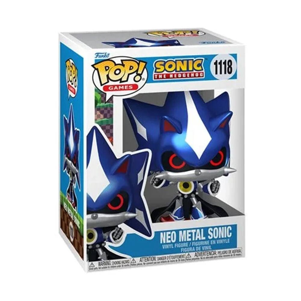 Funko POP! GAMES  
SONIC THE HEDGEHOG  
1118  

NEO METAL SONIC  
VINYL FIGURE / FIGURINE EN VINYLE / FIGURA DE VINIL  

WARNING: CHOKING HAZARD - ATTENTION: PELIGRO DE ASFIXIA - ADVERTENCIA: PELIGRO DE ASFIXIA